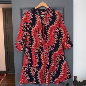 Kenyan-Inspired Print Tunic Blouse Dress